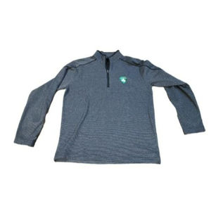 Boston Celtics NBA Black Striped Pullover Jacket 1/4 Zip Mens Size Small